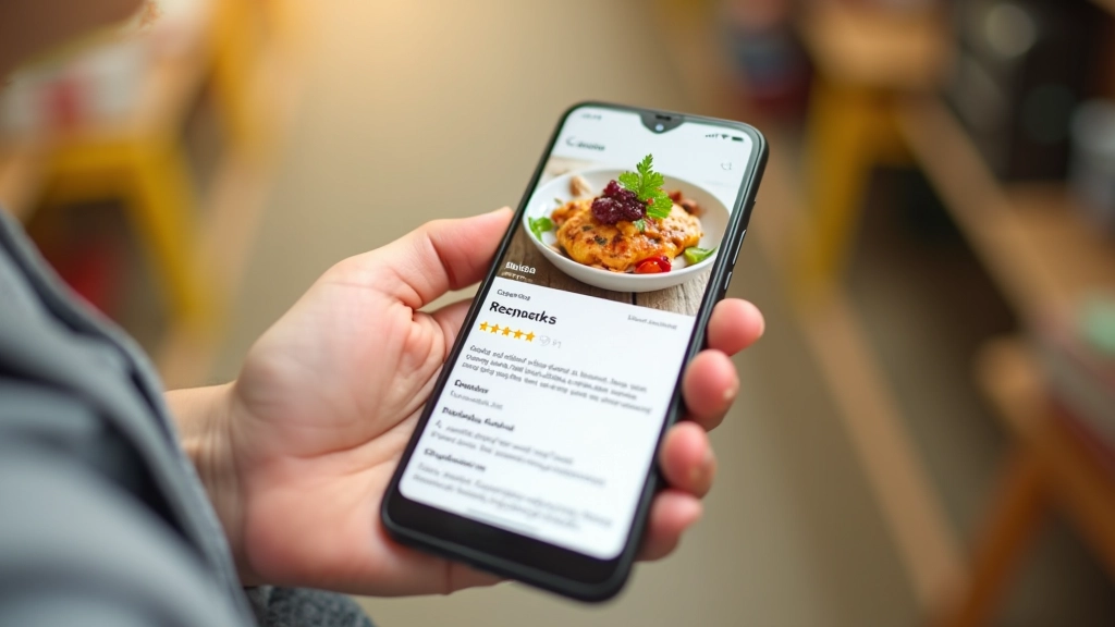 Productdetailpagina met grote afbeelding, reviews, ingrediÃ«nten en bestelknop op mobiele telefoon