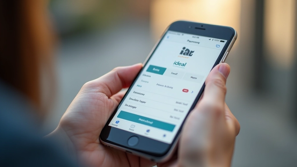 Mobiele checkout interface met iDEAL betaalmethode